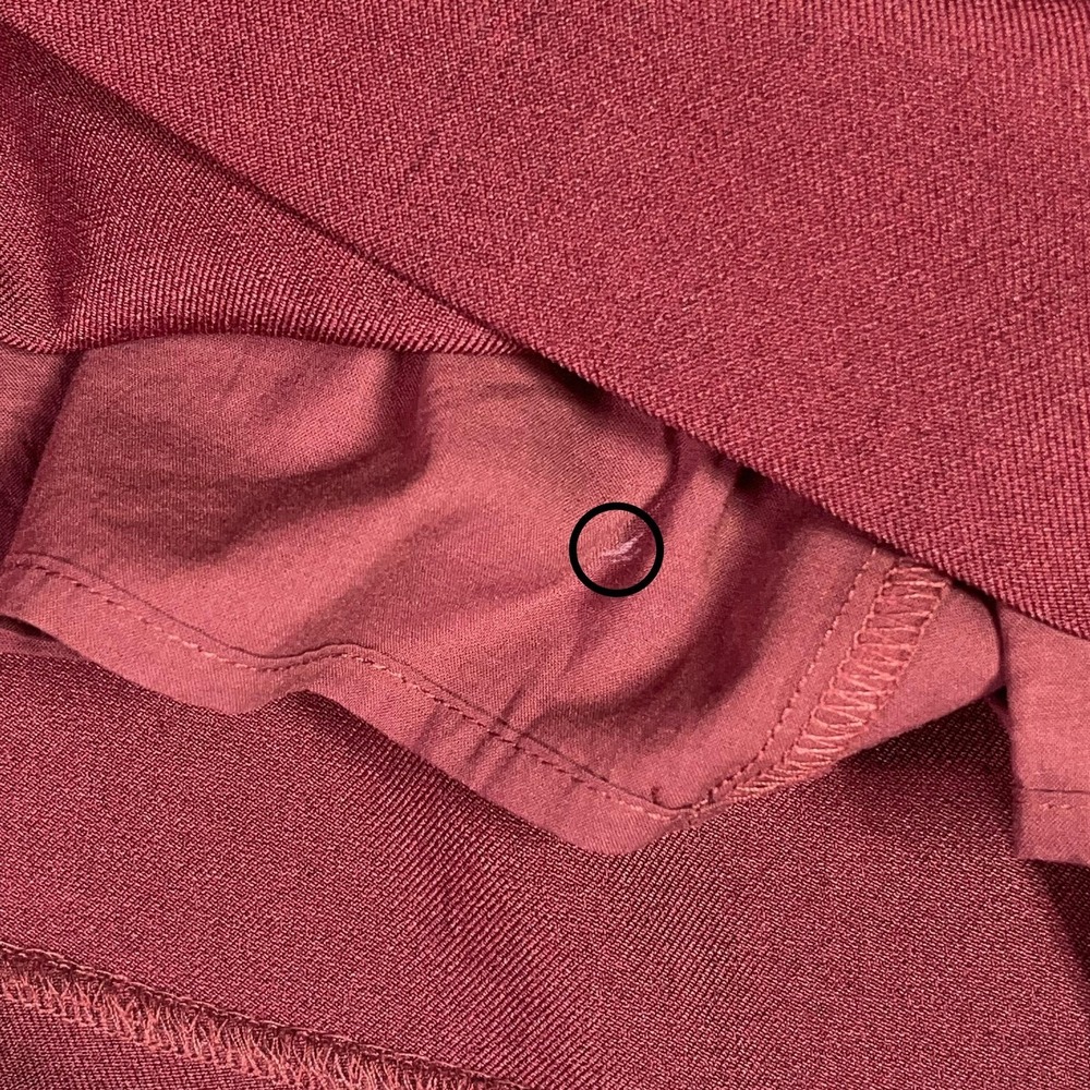 J.Crew Factory Skort Womens 2 Burgundy Stretch Twill Elastic Waist Mini Side Zip - Picture 4 of 12